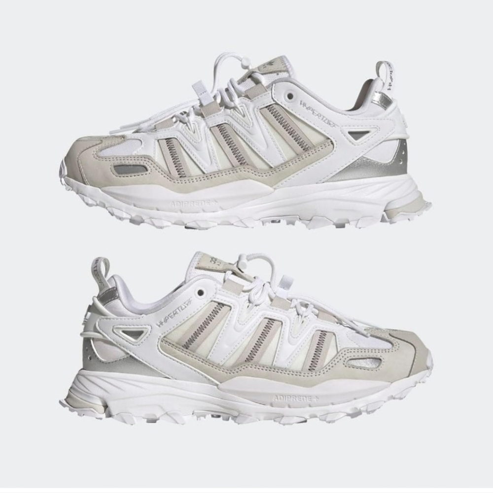 ADIDAS White and Silver Sneakers